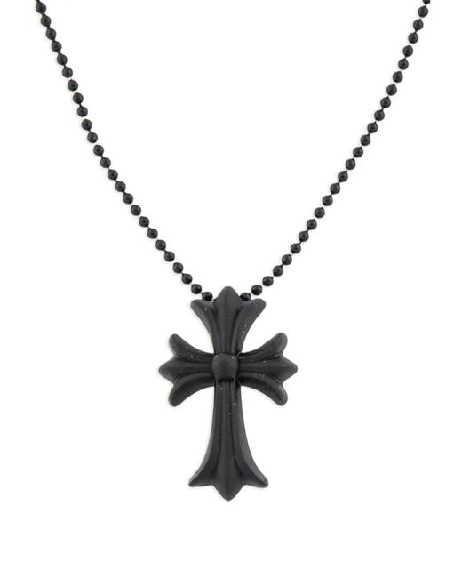Chrome Hearts Metallic Glitter Cross-Pendant Necklace for men