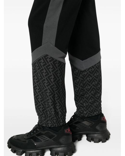 Pantaloni sportivi con motivo FF di Fendi in Black da Uomo