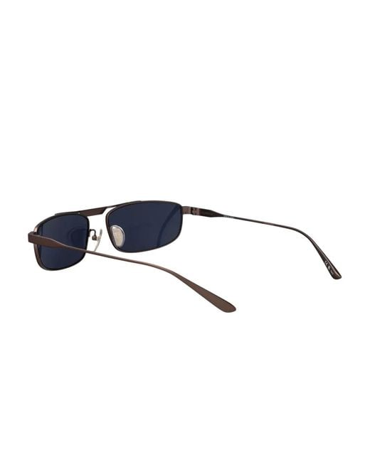 Balenciaga Blue Rectangle-Frame Sunglasses