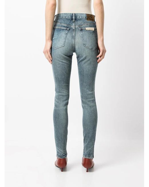 RRL Blue High-Waisted Skinny Jeans