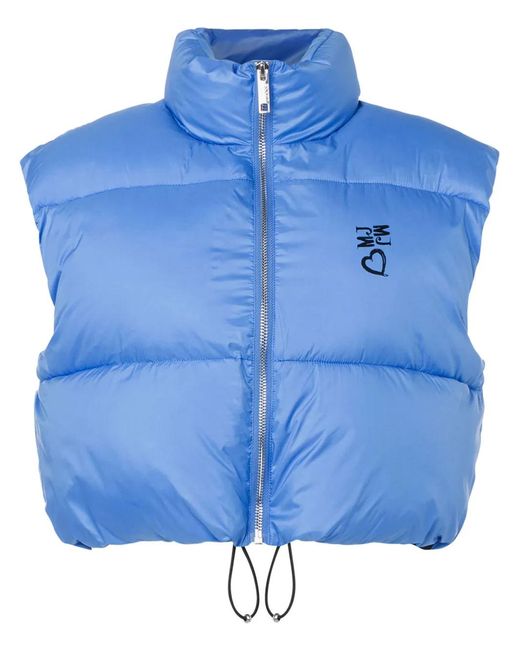 Moschino Blue Padded Cropped Vest