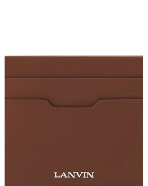 Lanvin Brown Leather Cardholder for men