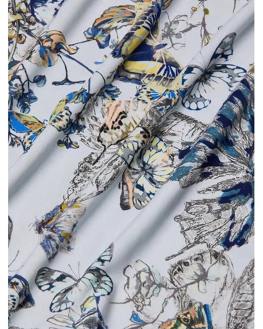 L'Agence Blue Ressi Butterfly-Print T-Shirt