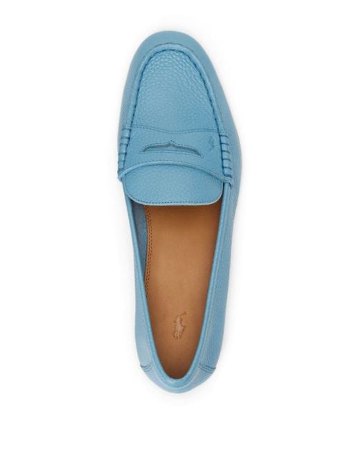 Polo Ralph Lauren Blue Penny-Loafer aus Leder