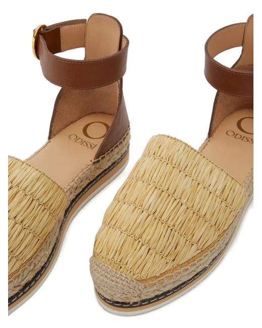 Odissi Natural Lily Almond-Toe Espadrilles