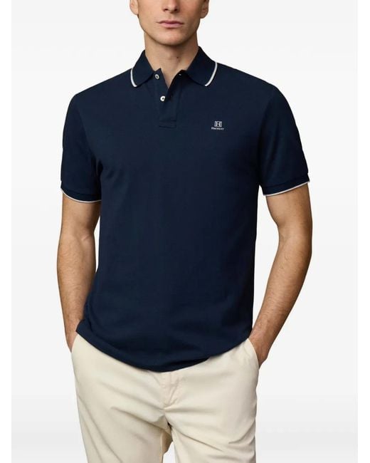 Hackett Blue Heritage H Tipped Polo Shirt for men