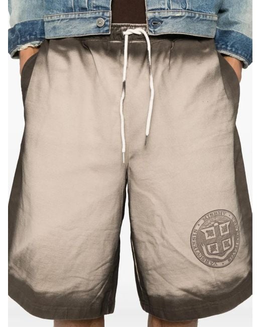 M I S B H V Natural Gradient Shorts With Elastic Waistband for men