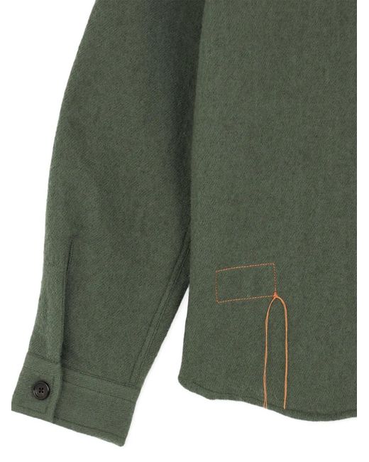 Fortela Green Kenny Front-Pocket Overshirt for men