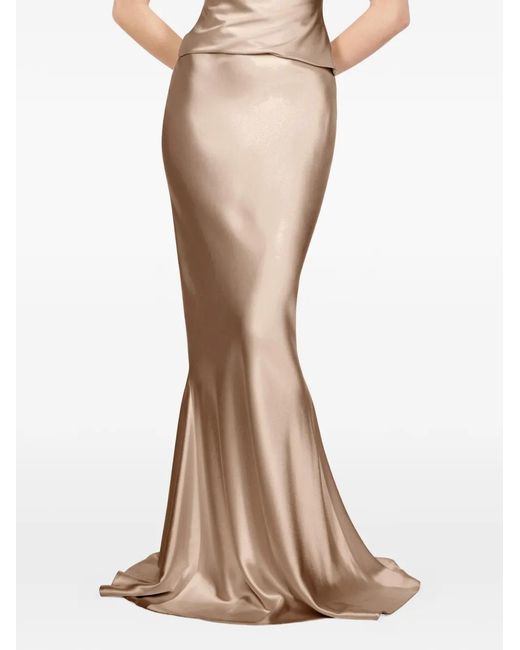 ALEXIA & ANTONIA Natural Bias-Cut Maxi Skirt