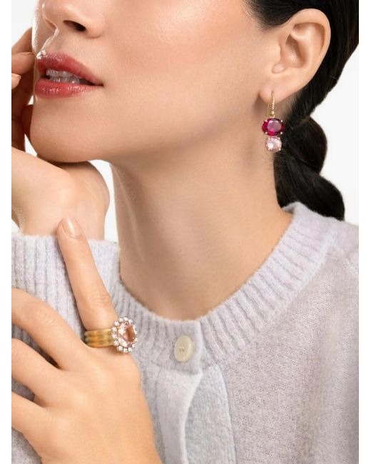 Irene Neuwirth Pink Embellished Drop Earrings