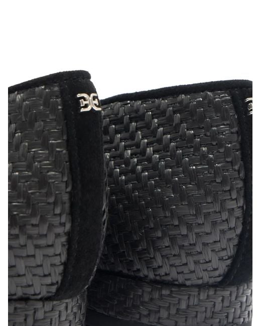 Sam Edelman Black Esmira Bow Woven Ballet Flat Pumps