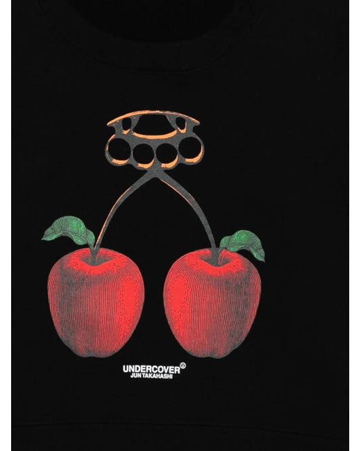 Undercover Black Cotton Fleece Sweatshirt for men