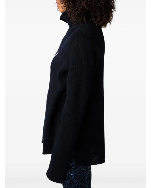 Zadig & Voltaire Blue Alma Rock & Roll Pullover