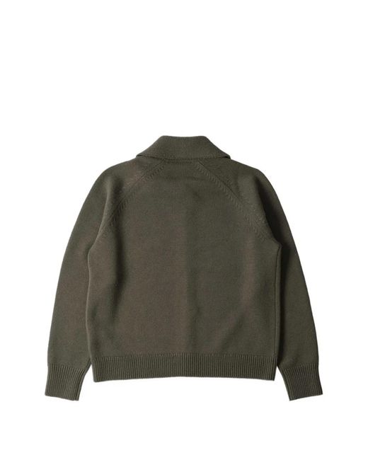Margaret Howell Green Cardigan À Col Zippé for men