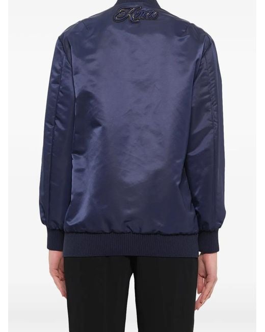 KENZO Blue Multi-Pocket Bomber Jacket