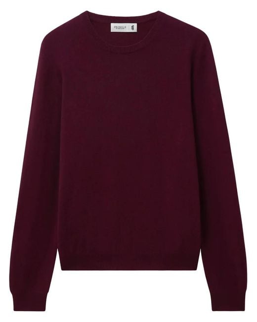 Pringle of Scotland Purple Crew-Neck Cashmere Knitted Sweater for men