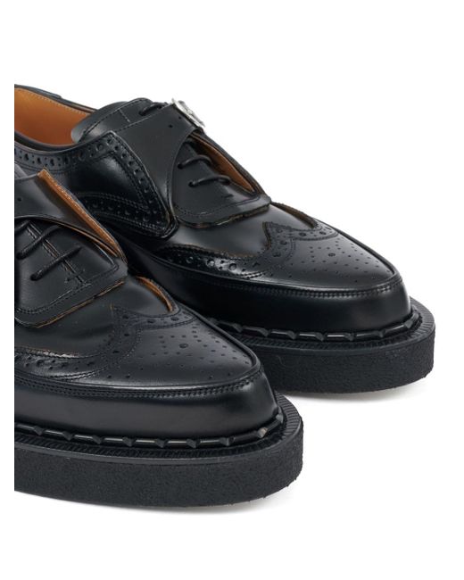 Maison Margiela Black Monster Leather Monk Shoes for men