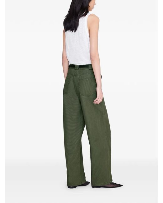 Anine Bing Green Grayson Pant