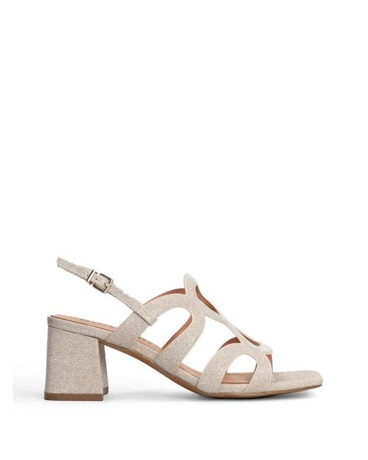 Bibi Lou Natural Glitter-Effect Cut-Out Sandals