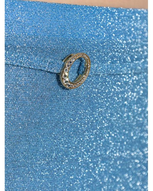 Minigonna Con Glitter di Oseree in Blue