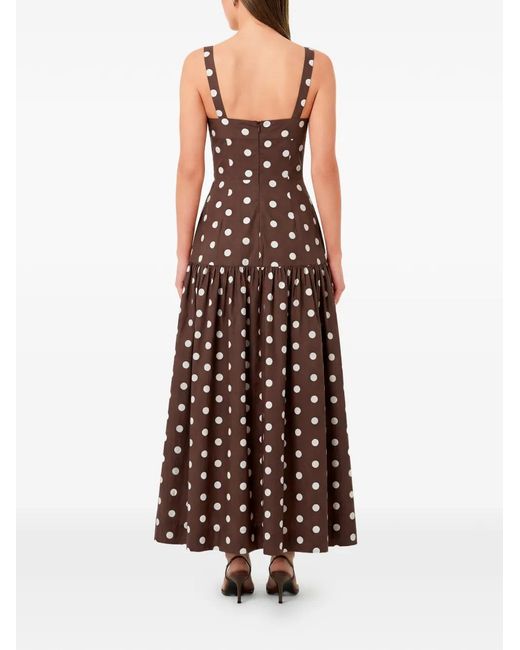 Nicholas White Valeria Polka Dot Midi Dress