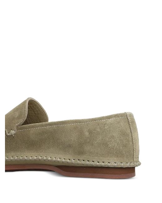 Premiata Green Slip-On Suede Loafers for men