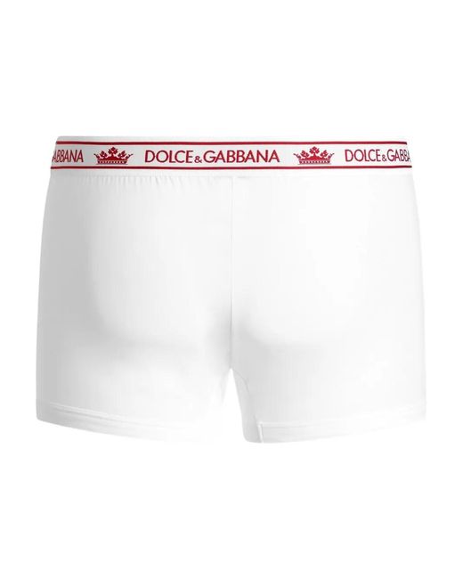Dolce & Gabbana White Logo-Waistband Boxers (Set Of Three) for men