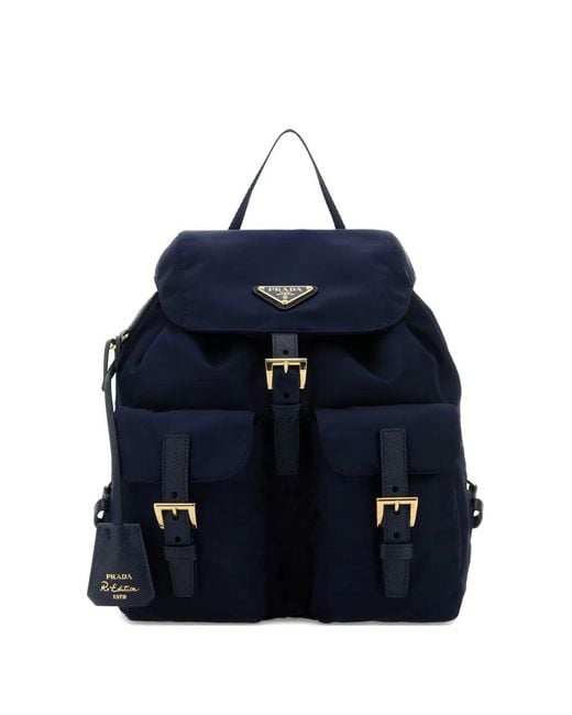 Prada Blue Small Re-Edition 1978 Backpack