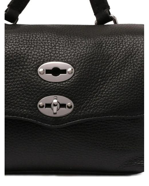 Zanellato Black Postina Leather Tote Bag