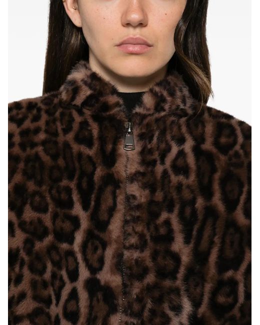 Betta Corradi Brown Leopard-Print Jacket