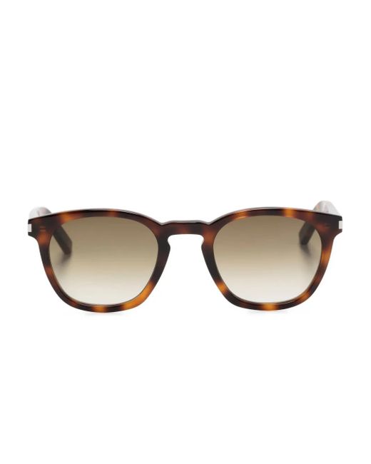 Saint Laurent Brown Sl28 Round-Frame Sunglasses