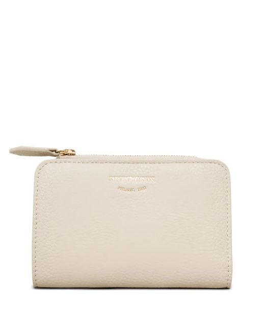 Emporio Armani Natural Zip-Around Leather Wallet