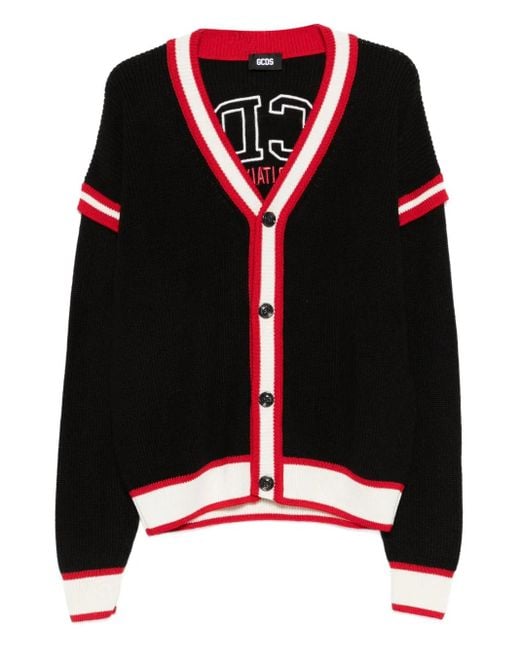 Gcds Black Magila Wool Cardigan for men