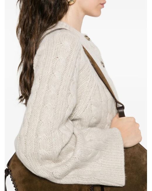 Cárdigan Virginie de punto de ochos Doen de color White