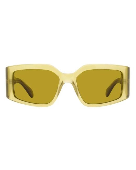 Ferragamo Eyewear Green 1101 Rectangle-Frame Sunglasses