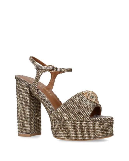 Kurt Geiger Brown Kensington Platform Sandals 125