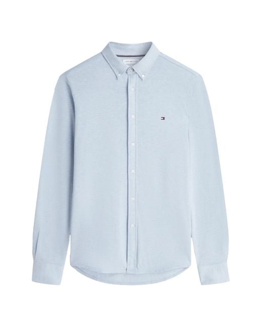 Tommy Hilfiger Blue Button-Down Long-Sleeve Shirt for men