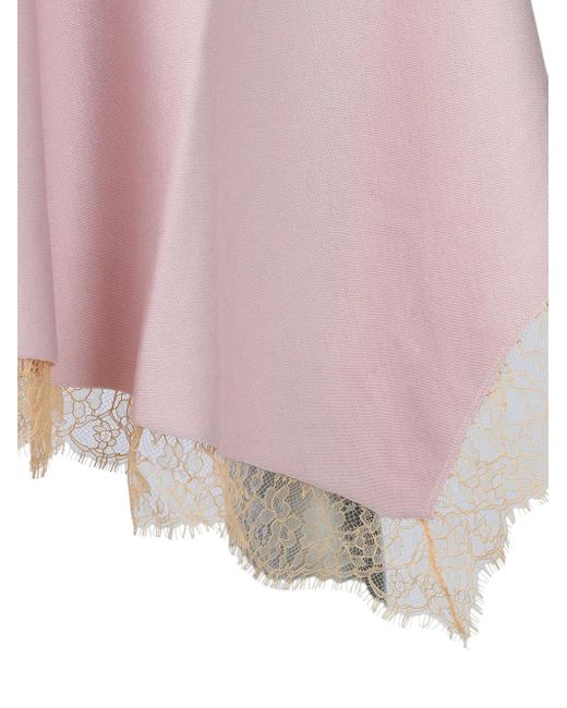 Alexander McQueen レーストリム ノースリーブドレス Pink