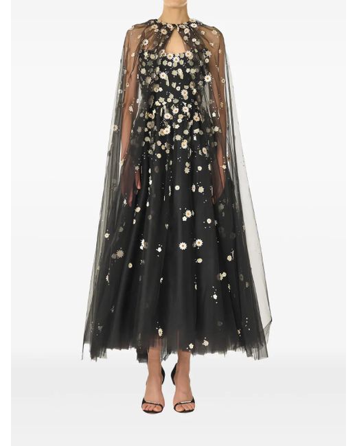 Monique Lhuillier White Daisy Cape