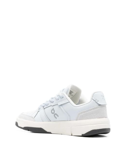 On Shoes White The Rouger Perforated-Detail Sneakers