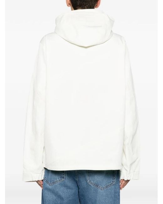 Tommy Hilfiger White X Us Sail Gp Logo-Patch Hooded Jacket