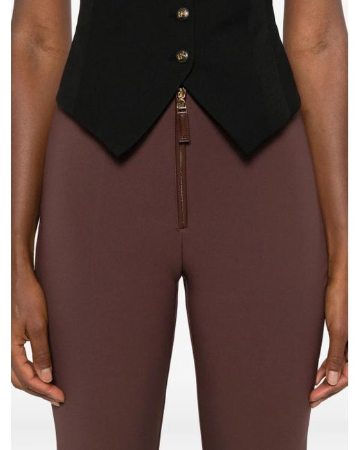 Pantalones acampanados con cremallera Elisabetta Franchi de color Purple