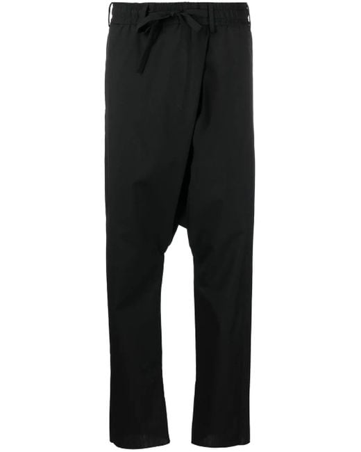 Gabriele Pasini Black Drawstring Drop-Crotch Trousers
