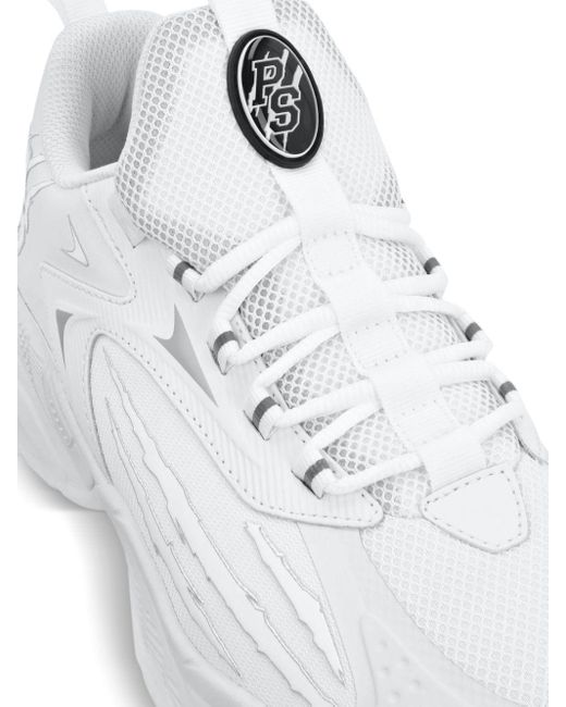 Philipp Plein White Lo-Top Sneakers mit Logo-Print