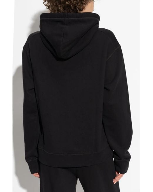 DSquared² Black Brushed-Finish Hoodie