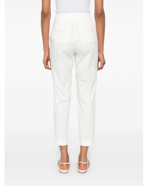 Peserico White Tapered Trousers