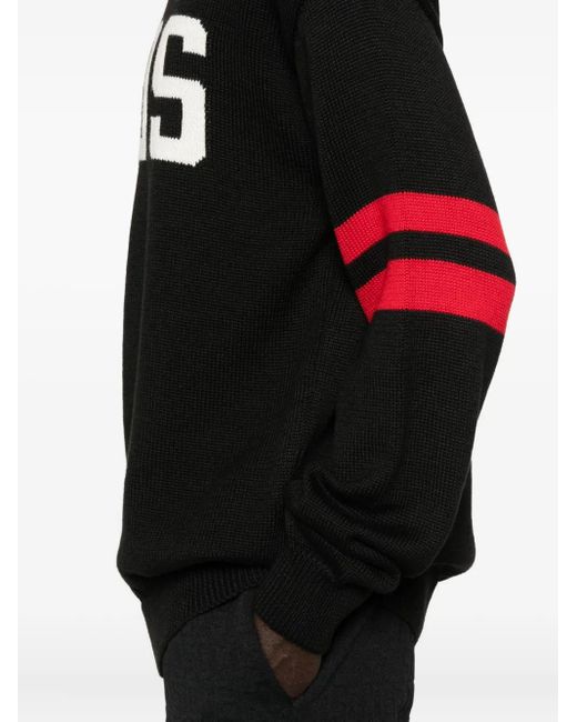 Gcds Black Striped Sweater for men