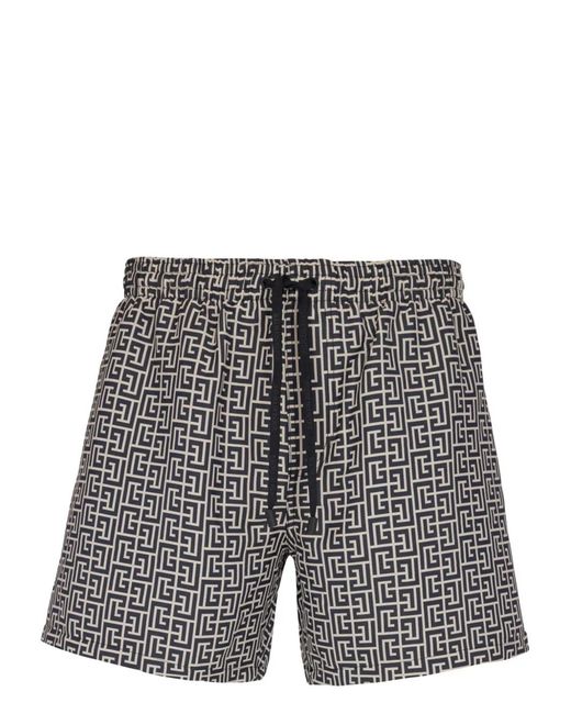 Balmain Gray Swimsuit for men