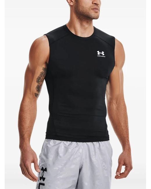 Under Armour Black Logo-Print Tank Top for men
