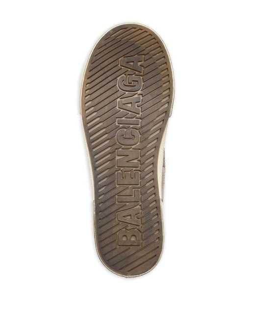 Balenciaga Brown Paris Monogram Low-top Sneakers for men